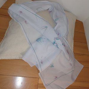 Jim Renoir: Light Gray color splash scarf. Made in Italy.